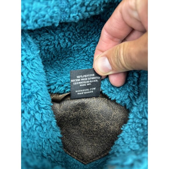 Kuhl Vest Womens Medium Blue Fleece Hooded Full Zip Outdoor Jacket Pockets Warm - Picture 5 of 7
